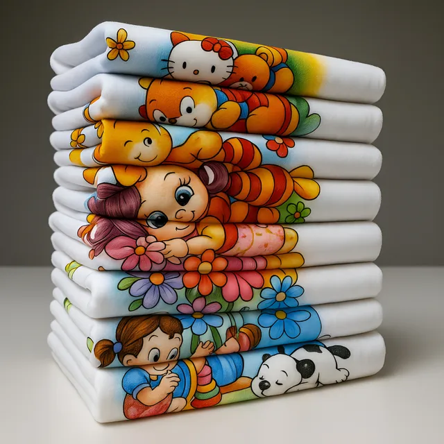 Kit 30 Pano De Prato Estampado Com Bainha 100% Algodão Pano De Cozinha Guardanapo De Tecido Pano De Copa Branco