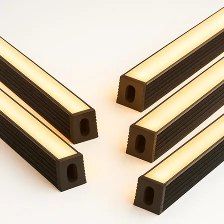 Kit 10 Metros Perfil Para Led Sobrepor Alumínio Mini 2 Metros 08x09mm Preto Alut253703-5 Alut By Avant