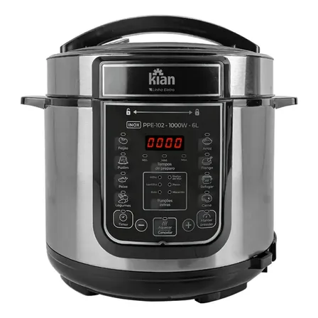 Panela De Pressão Elétrica Ppe-102 6l, Kian, Inox -