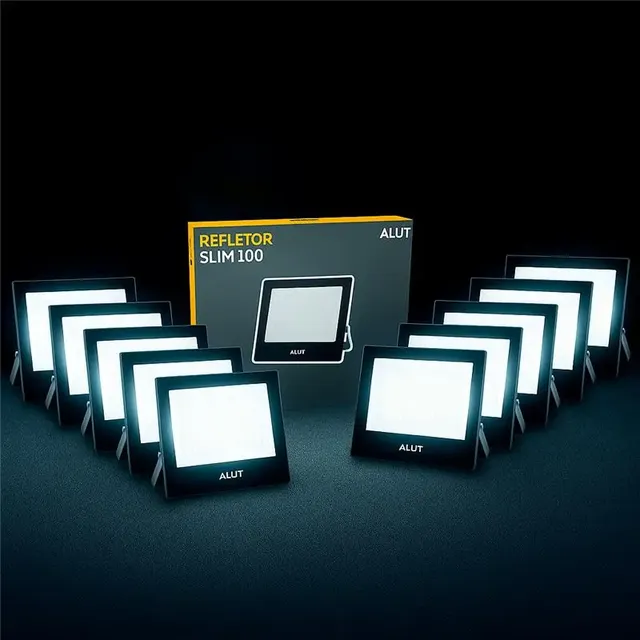 Kit 10 Refletor Led 100w 6500k Branco Frio A Prova D'água Alut Cod: Alut000701-10 Alut By Avant