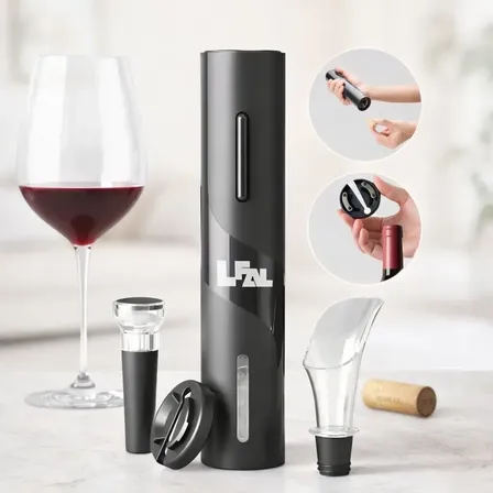 Abridor De Vinho Potente Saca Rolhas Automático Portátil Removedor De Rolha Kit 4 Em 1 Abridor De Garrafas Prático Frio Resistente Presente Fondue Jantar Elegante ABS Multifuncional Casa Lfal