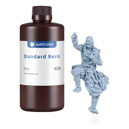 Resina 3D Anycubic Cinza 1kg Standard Resin (Basic)