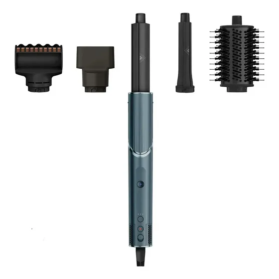 Secador E Modelador Shark Beauty Flexstyle Teal, 5 Em 1, Com 5 Acessórios E Necessaire, 127 V Azul 127v