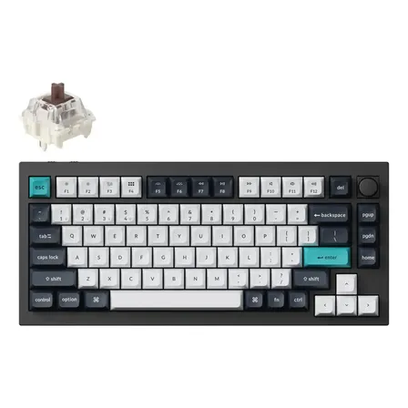 Teclado Mecânico Keychron Q1 Max Wireless Hotswap Rgb, Idioma Preto, Inglês, Eua Inglês Us
