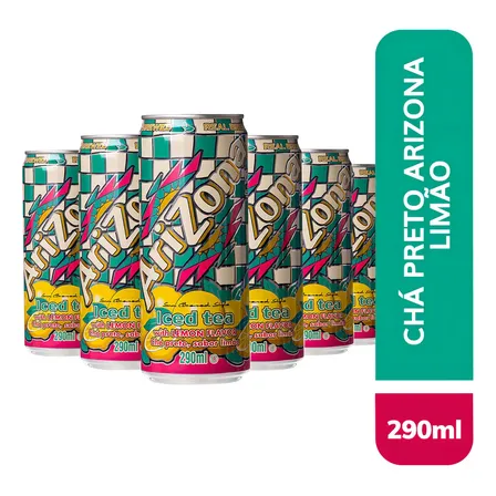 Chá Preto Arizona Limão 290 Ml Pack C/ 6un
