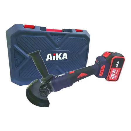 Esmerilhadeira Angular Sem Fio Aika Bateria 20v Rotação 9500 Rpm 115mm Preto/ Vermelho/ Roxo 127/220v 50/60hz