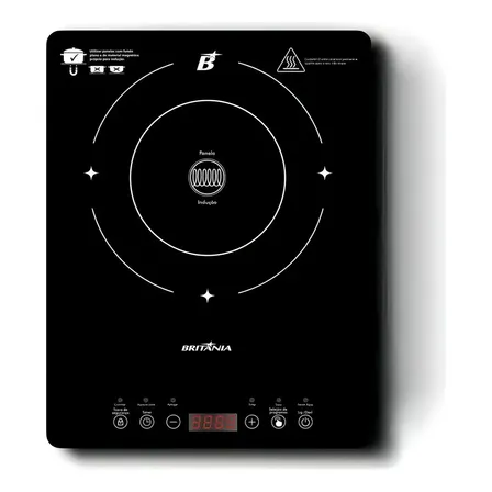 Cooktop de Indução Britânia Portátil Painel Touch BCTE10A