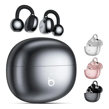 Fone de Ouvido Basike OWS com Clipe, Bluetooth 6.0 e Bateria de 30h para Esportes