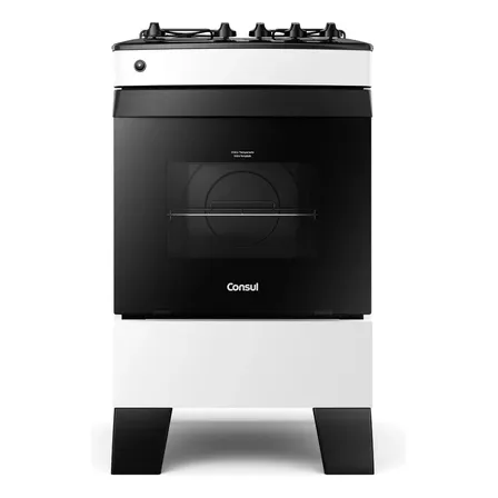 Fogão Consul 4 Bocas Branco Com Mesa Esmaltada - Cfo4zab 127/220v