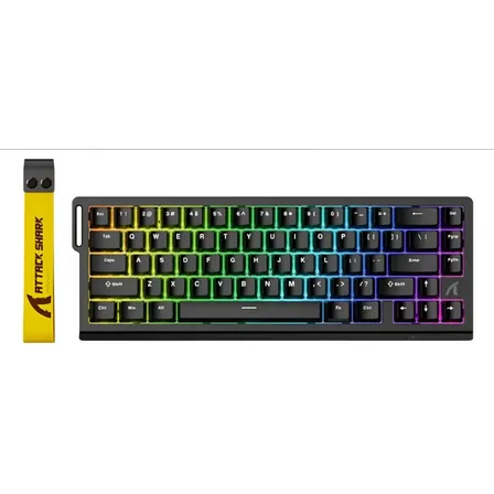 Teclado Attack Shark X68he Magnetic Switch, Teclado Preto, Idioma: Inglês Inglês Us