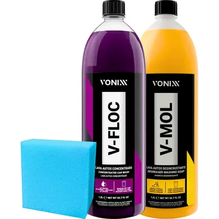 Shampoo Concentrado Automotivo Vonixx V-Mol V-Floc 1,5L Limpador Biodegradável