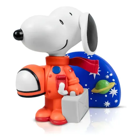 Boneco Colecionável Snoopy Astronauta Lider Peanuts Vinil 25cm Articulado
