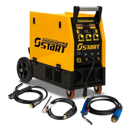 Máquina De Solda Multiprocesso 250a Promig Start Mig Tig Lift Mma Mag 3 Em 1 Frequência 50 Hz/60 Hz Amarelo E Preto 220v