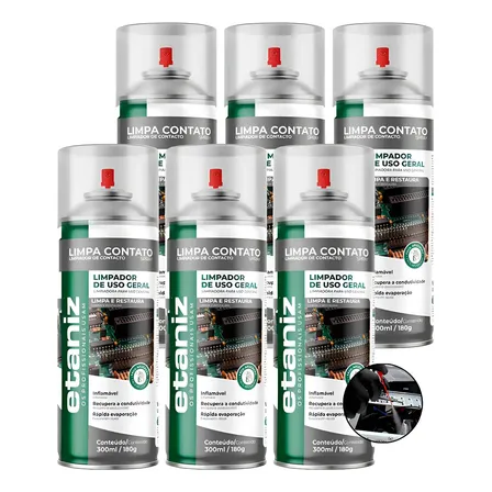 6 Limpa Contato Eletrônico Etaniz 300ml