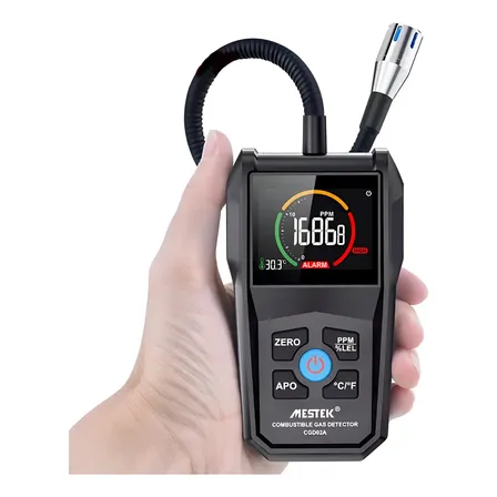 Detector Vazamento Gás Fuga Detecta +10 Tipos Profissional Cor Preto 127/220v