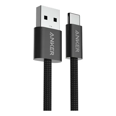 Cabo USB Carregador Celular Tipo C Anker Zolo Reforçado 1 Metro Turbo Dados Para Samsung Motorola Xiaomi iphone 17 16 CarPlay Android Auto Branco Preto