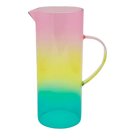 Jarra de Vidro Borossilicato 1200ml Fracalanza Burano Cor Vermelho