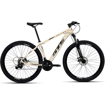 Bicicleta Aro 29 Gts Dexter 24 Marchas Freio A Disco Cor Bege Com Preto Tamanho Do Quadro 21