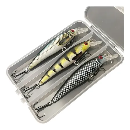 Kit 3 Iscas Artificiais AOSTSOA Minnow 1/2 Meia Água Cor Conforme as Fotos