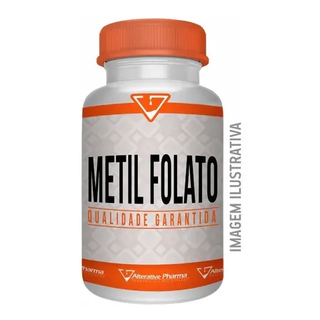 Metilfolato - Vitamina B9 - 1000 Mcg 120 Cáps Sabor Sem Sabor
