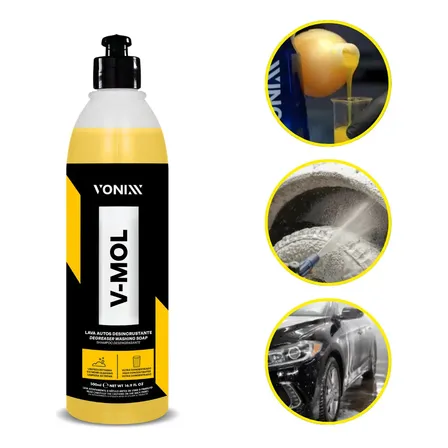 Shampoo Automotivo Limpeza Pesada Vonixx V-mol 500ml Biodegradável