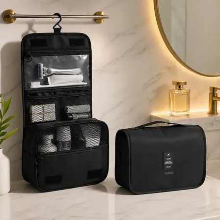 Necessaire Organizadora Malas Viagem Maquiagem Higiene Preto Notnull