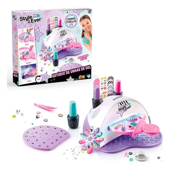 Conjunto De Acessórios Estúdio De Unhas De Gel Com Uv - Fun Divirta-se