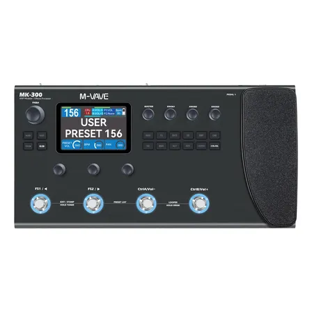 Pedaleira Multiefeitos M-Vave Mk-300 para Guitarra e Baixo Digital