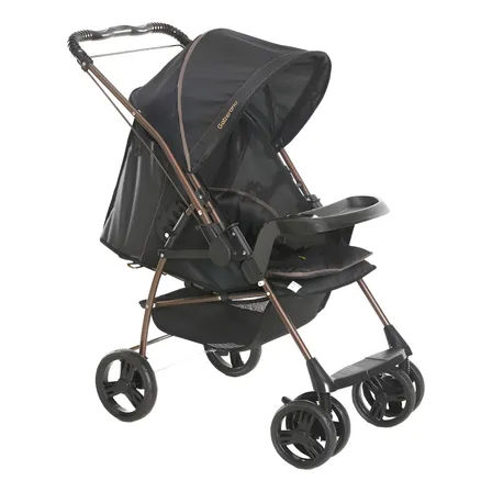 Carrinho Bebê Milano Reversível Iii Preto Cobre Galzerano