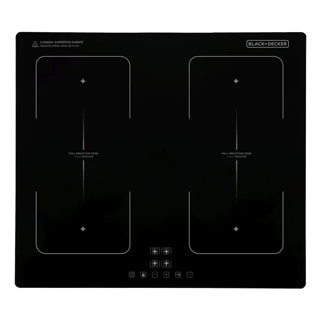 Cooktop de Indução BLACK+DECKER 7200W 4 Bocas e Trava de Segurança BXICHCP4FZT
