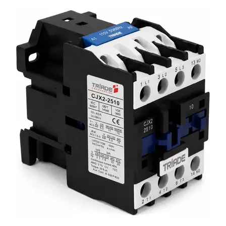 Contator Tripolar 25a Cjx2-2510 3p Ac 50/60 Hz Tríade