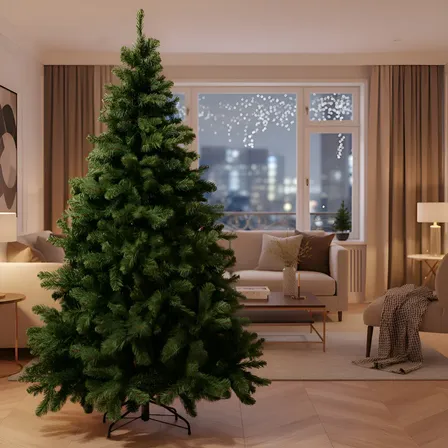 Arvore De Natal 2,40m Pinheiro Verde Tradicional 1400 Galhos