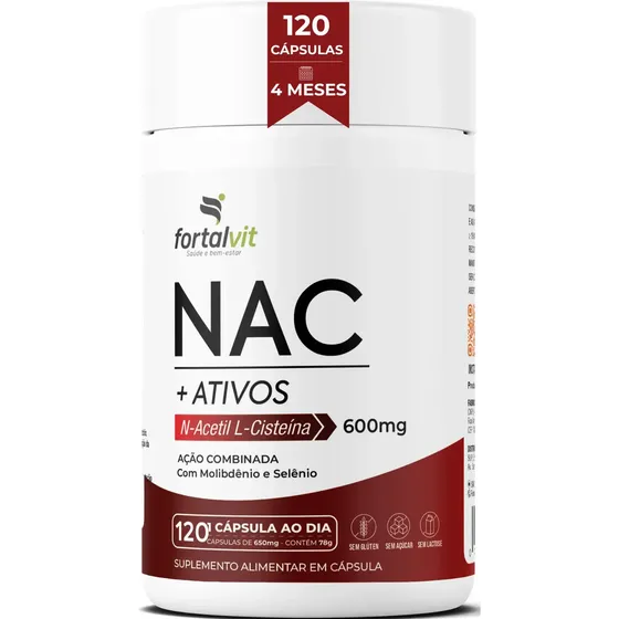 Nac +ativos Longa Duração: 4 Meses 2x Mais 120caps Fortalvit