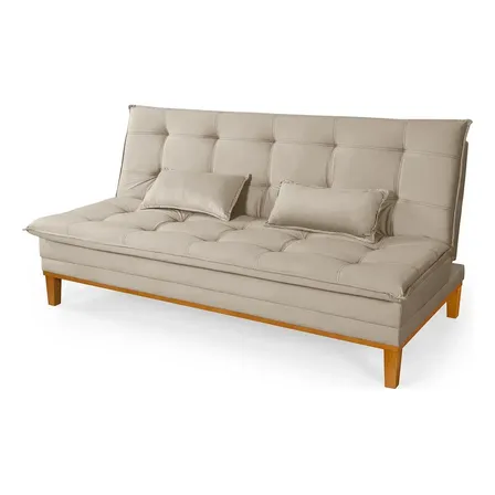 Sofá Cama 1 80 Bege Confort Divino Retrátil Moderno Sofás Brasil Reclinável Moderno Confortável Direto De Fabrica