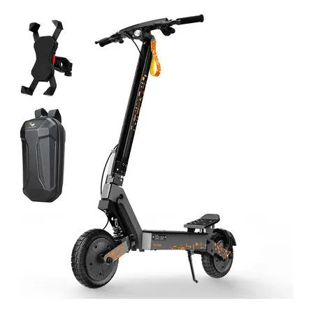 Honeywhale H2d-ultra Patinete Elétrico Adulto, 1200w*2 Scooter Eletrica, 65 Km Autonomia, 55 Km/h Velocidade Máxima, Patinete Juvenil Dobrável Com 10'' Pneus A Vácuo (18ah 48v) Honey Whale Preto