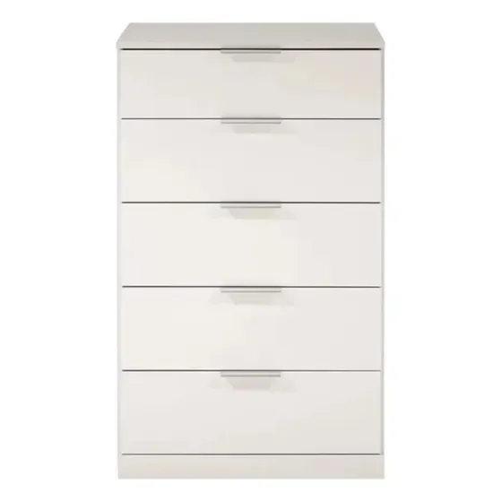 Cômoda Versatti Em Mdp Com 5 Gavetas Bartira Cor Branco