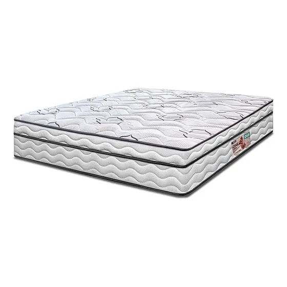 Colchão De Casal Moderne Ortopédico D45 Cama Inbox - Branco Com Cinza