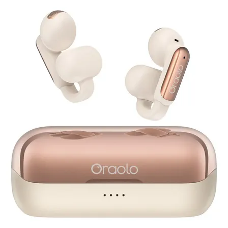 Fone De Ouvido Sem Fio Oraolo Oe02 Tws Bluetooth Com Clip-ear, Cancelamento De Ruído E Microfone Hd Branco