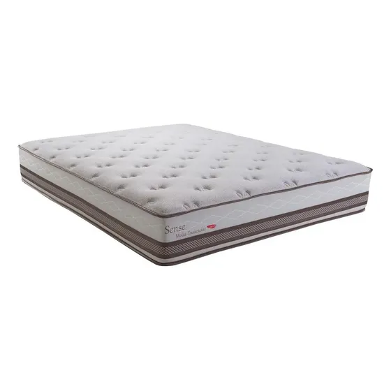 Colchão Queen Size Sense Molas Ensacadas 30x158x198cm Herval - Bege