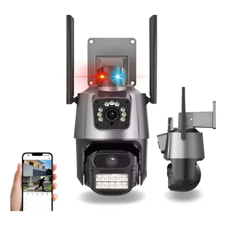 Câmera Externa Ip Wifi Visão Dupla 4k Prova Dágua C/ Sirene Sortido