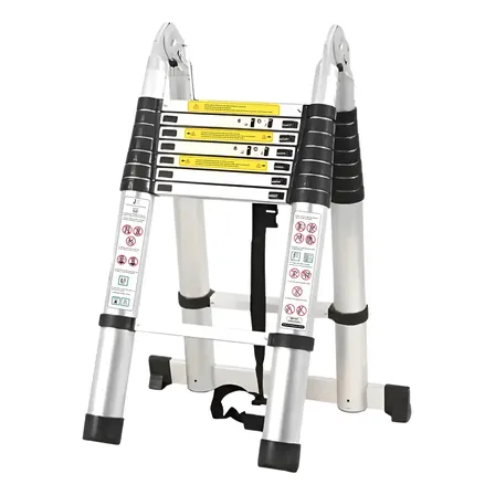 Escada Telescópica 16 Degraus 5m Aço Inox Multifuncional JST