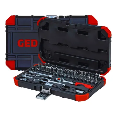 Jogo Soquete Sextavado 4-14mm Gedore Red 1/4 46pçs R49003046 Preto