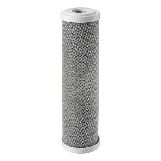 Refil Filtro Carvão Ativado Carbon Block 9 3/4 Remove Cloro Cinza-escuro