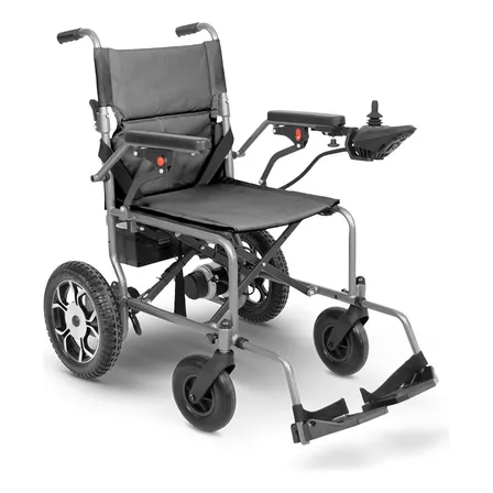 Cadeira De Rodas Motorizada Dellamed D750 Leve Dobrável 120kg Preto