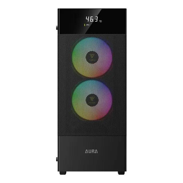 Gabinete Gamer Aura Gc5 Elite Argb Com 3 Fans Preto Gamdias Preto