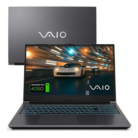 Notebook VAIO FH15 Intel Core i7 - 13ª Gen RTX 4050 Linux - 32GB RAM DDR5 1TB SSD Wi-Fi 6 Tela 15,6 Full HD WVA 144Hz - 200 Nits - Antirreflexo - Permite Upgrade De RAM E SSD - VJFH52F11X-B2821H Cinza