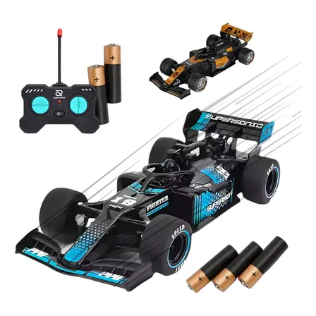 Carrinho De Controle Remoto Fórmula 1 Mercedes Carro Corrida Preto Azul Atacarejo Kids