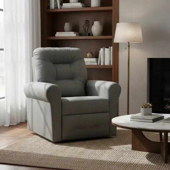 Poltrona Nala Com Encosto Reclinável Matrix Cinza