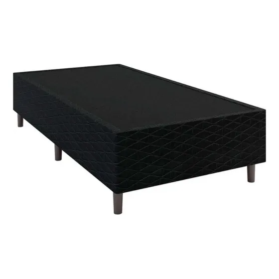 Base Box Para Colchão De Solteiro New Italia Black Umaflex Preto