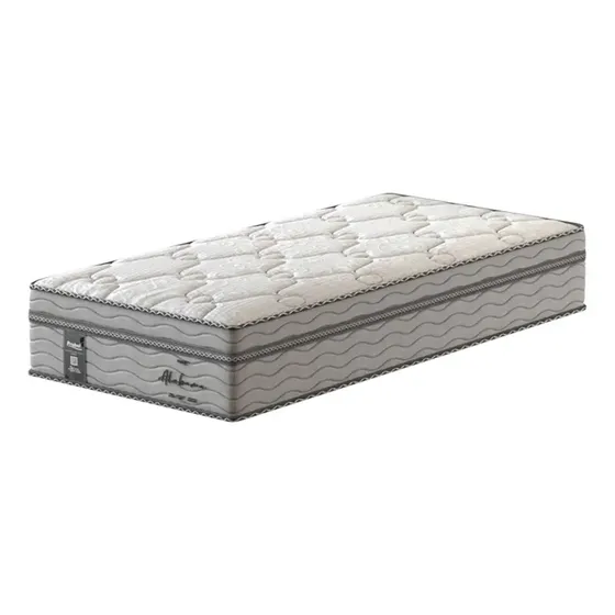Colchão Solteiro Probel Alabama Com Euro Pillow Branco Com Cinza